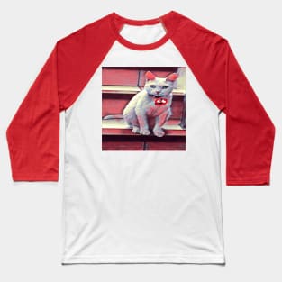 WHITE CAT PROTECTOR Baseball T-Shirt